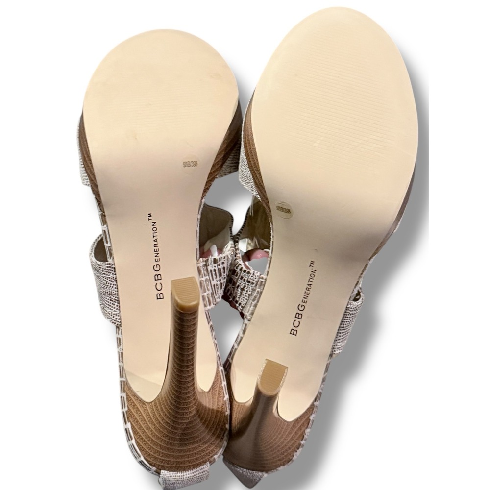 BCBG Generation Taina Heelless Open Toe Gladiator Heels Womens Size 9.5M - Picture 10 of 13
